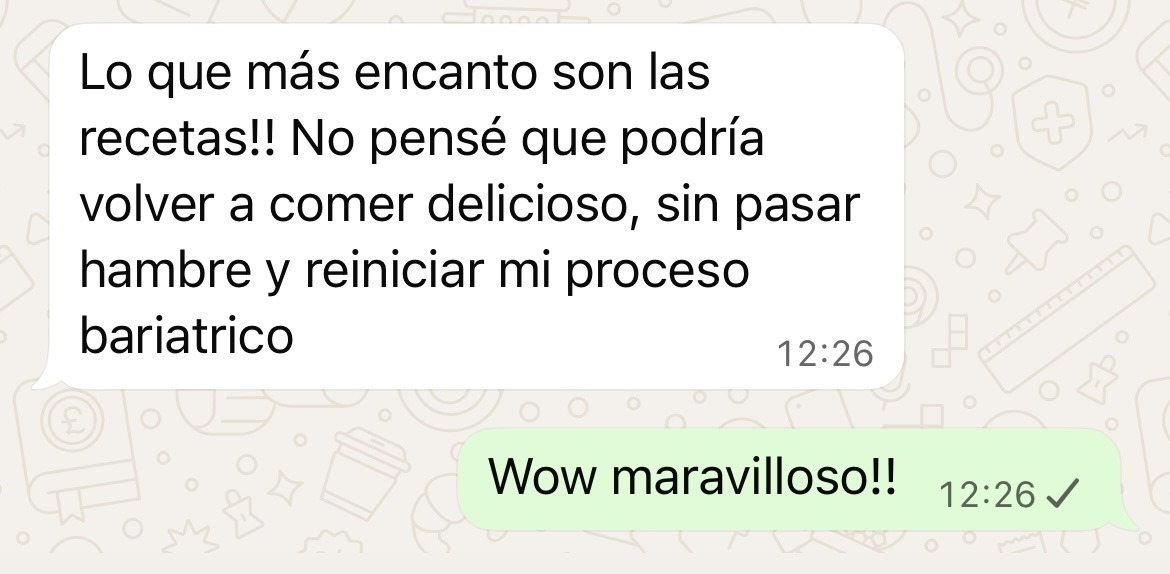 Mensaje de WhatsApp de Roberto sobre el programa